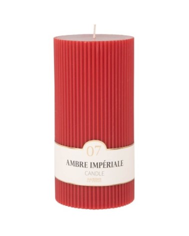 Bougie striée parfumée rouge H18, 1000g