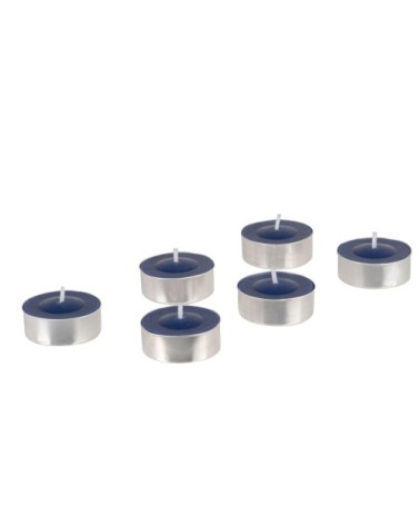 Bougies chauffe-plat bleues (x6)