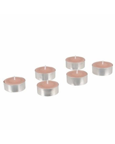 Bougies chauffe-plat roses (x6)