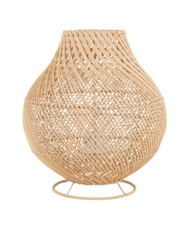 Lampe en rotin beige