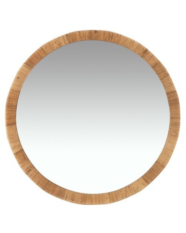 Miroir rond en bois de sapin D91