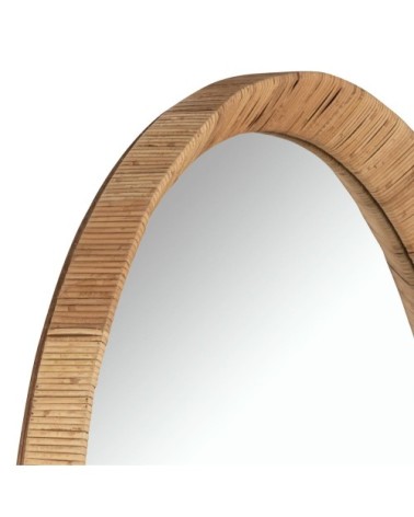 Miroir rond en bois de sapin D91