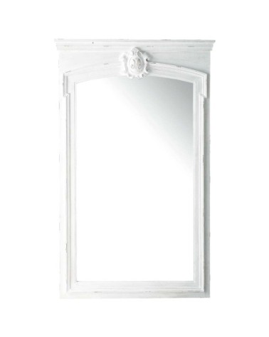 Miroir trumeau en bois de paulownia blanc 100x160
