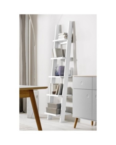 Étagère colonne bois style contemporain blanc