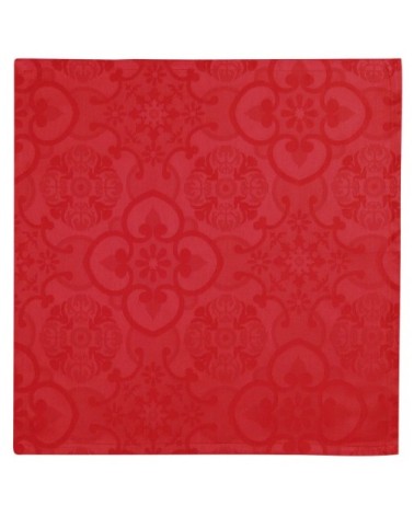 Serviette de table en Coton Rouge 47x47 cm cm