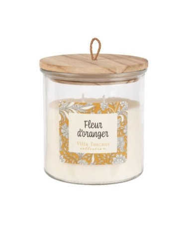 Bougie parfumée en verre motifs graphiques, 430g