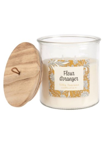 Bougie parfumée en verre motifs graphiques, 430g