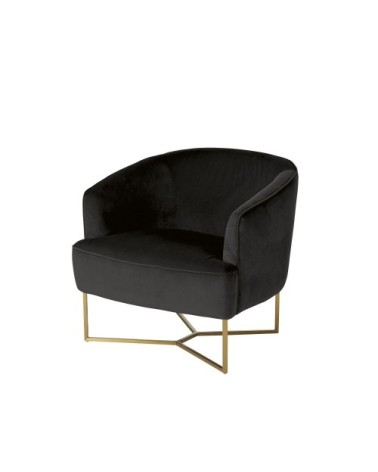 Fauteuil en velours noir