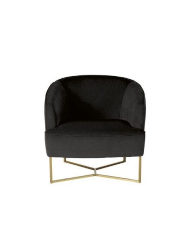 Fauteuil en velours noir