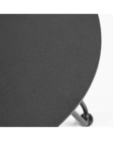Table basse de jardin en aluminium et acier noir