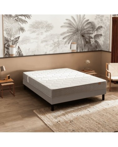 Ensemble epeda dépaysant + sommier escale confort ferme+ pieds 70x190