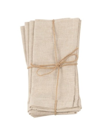 Serviettes en coton beige (x4)