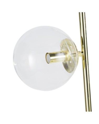 Lampadaire en marbre blanc et globes en verre H160