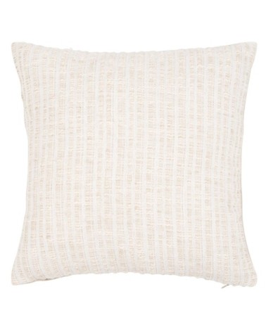 Housse de coussin texturée écrue et beige 40x40