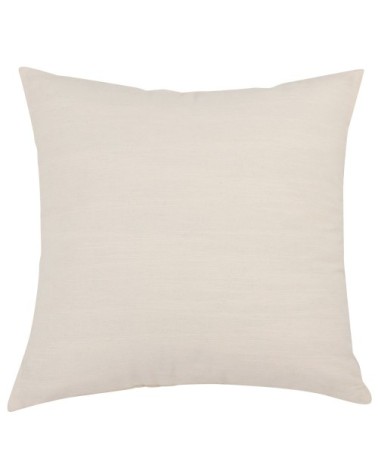 Coussin en coton et lin motifs perlés écrus et dorés 43x43