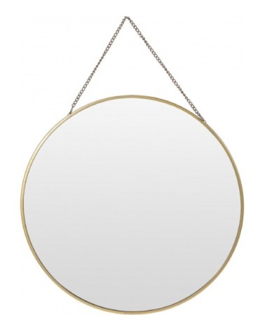 Miroir doré suspendu avec chaînette D29