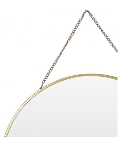 Miroir doré suspendu avec chaînette D29