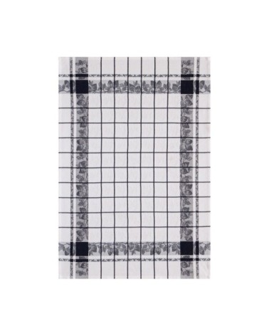 Torchon en coton noir 60 x 80
