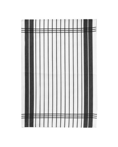 Torchon  en coton noir 50 x 70