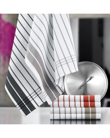 Torchon  en coton noir 50 x 70