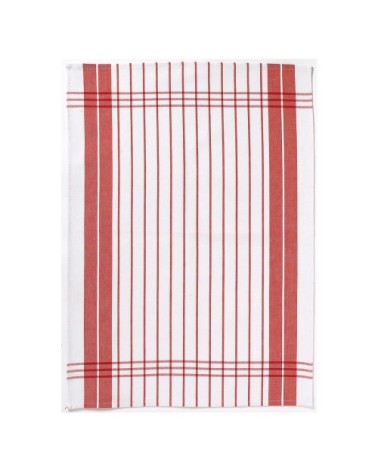 Torchon  en coton rouge 50 x 70