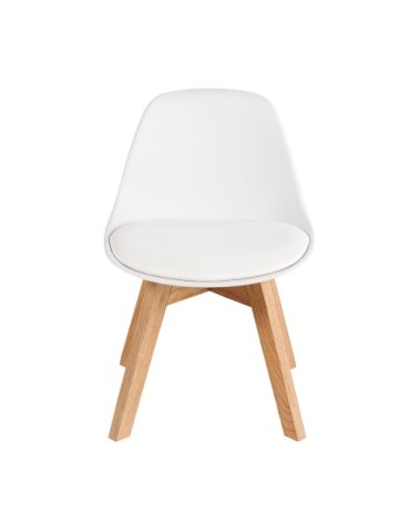 Chaise style scandinave enfant blanche et chêne