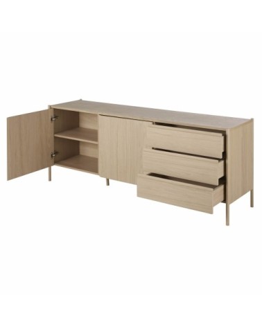 Buffet 2 portes 3 tiroirs en bois