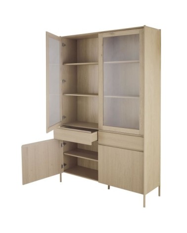 Vaisselier 4 portes 2 tiroirs en bois