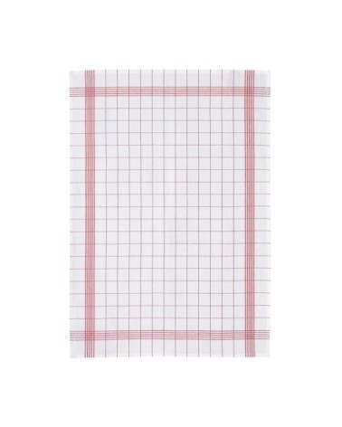 Torchon metis  en coton rouge 55 x 75