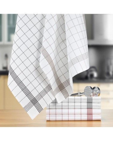 Torchon metis  en coton rouge 55 x 75