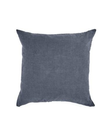 Taie d'oreiller en lin pur lavé  Bleu nuit 65x65