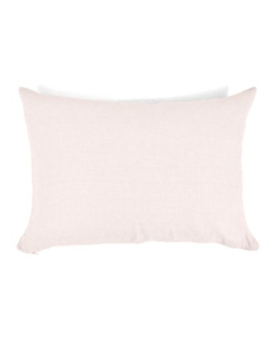 Taie d'oreiller en lin pur lavé Rose Pâle 45x95