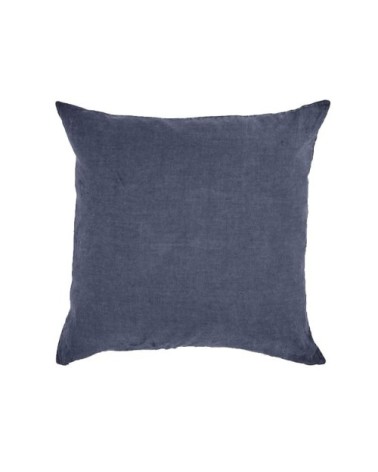 Taie d'oreiller en lin pur lavé Bleu Pierre 65x65