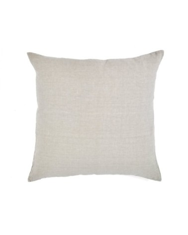 Taie d'oreiller en lin pur lavé Beige 65x65