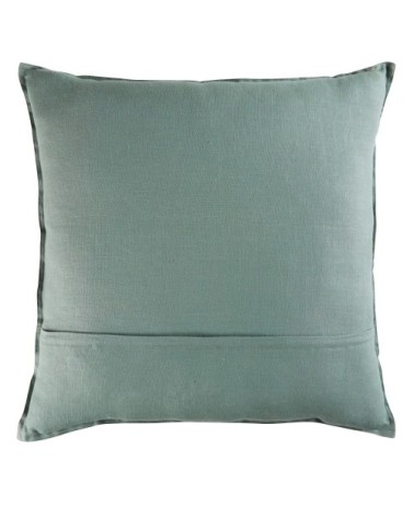 Coussin en lin lavé vert jade 60x60, OEKO-TEX®