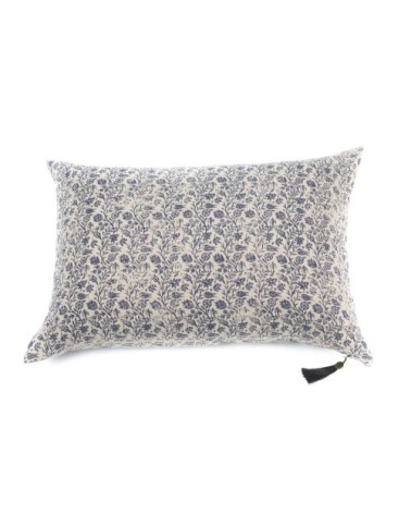 Coussin en lin pur lavé  Gece Bleu  50x70
