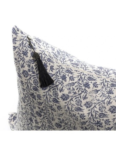 Coussin en lin pur lavé  Gece Bleu  50x70
