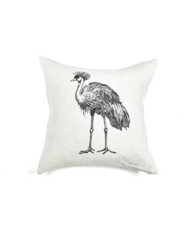 Coussin en lin pur lavé Zebre 45x45