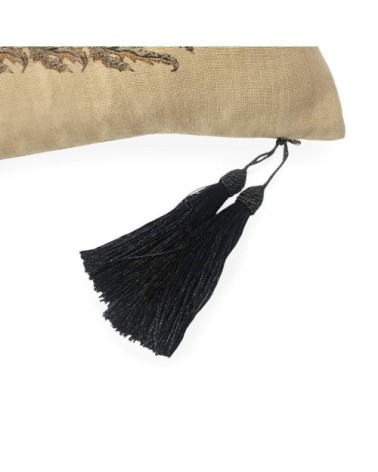 CALIFORNIA 1960  Coussin en lin pur lavé  Harris Chameau 50x70