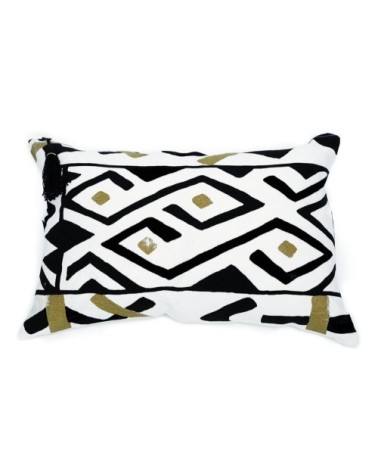 AFRIQUE - Coussin en lin pur lavé Mali nouveau 40x60