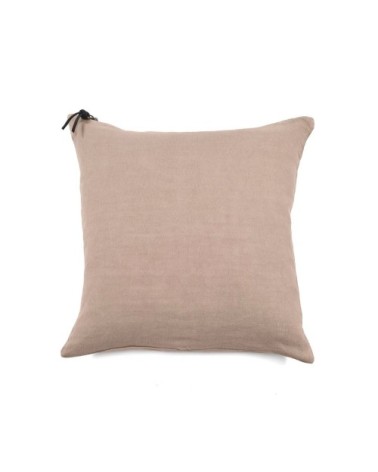 Coussin Lin pur lavé Chameau 45x45