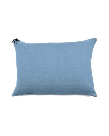 L'ESSENTIEL - Coussin Lin pur lavé Turquoise 50x70