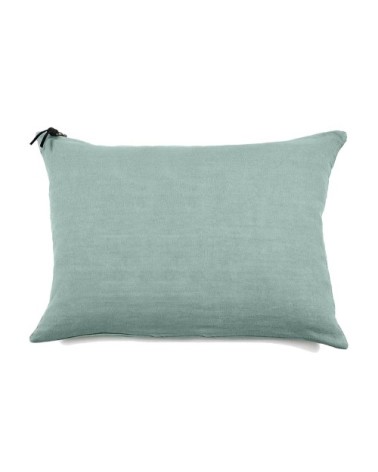 Coussin Lin pur lavé  Vert d'eau 40x60