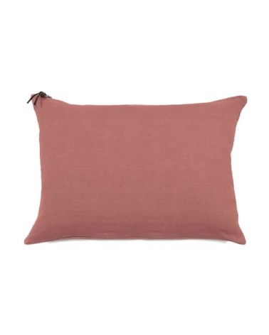 L'ESSENTIEL - Coussin Lin pur lavé Rose foncé 40x60