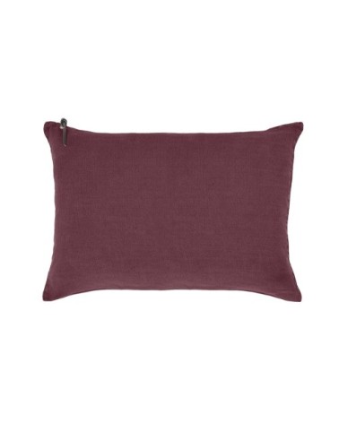 L'ESSENTIEL - Coussin Lin pur lavé Bordeaux 50x70