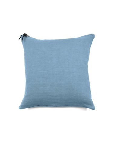 L'ESSENTIEL - Coussin Lin pur lavé Turquoise  45x45
