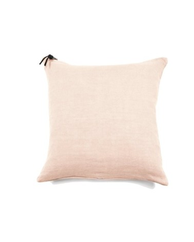 L'ESSENTIEL - Coussin Lin pur lavé Rose Pâle  45x45