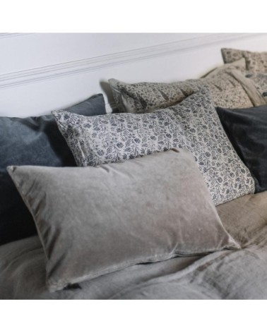 Lavage de velours Taupe  50x70