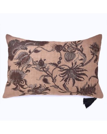 Coussin en lin pur lavé  Harris Sable 50x70