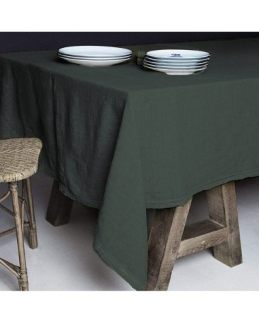 Nappe  Lin pur lavé Vert anglais 250x250